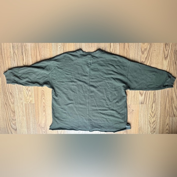 Aerie Down To Earth Oversized Sweatshirt - Festive Olive - Large - Picture 9 of 9